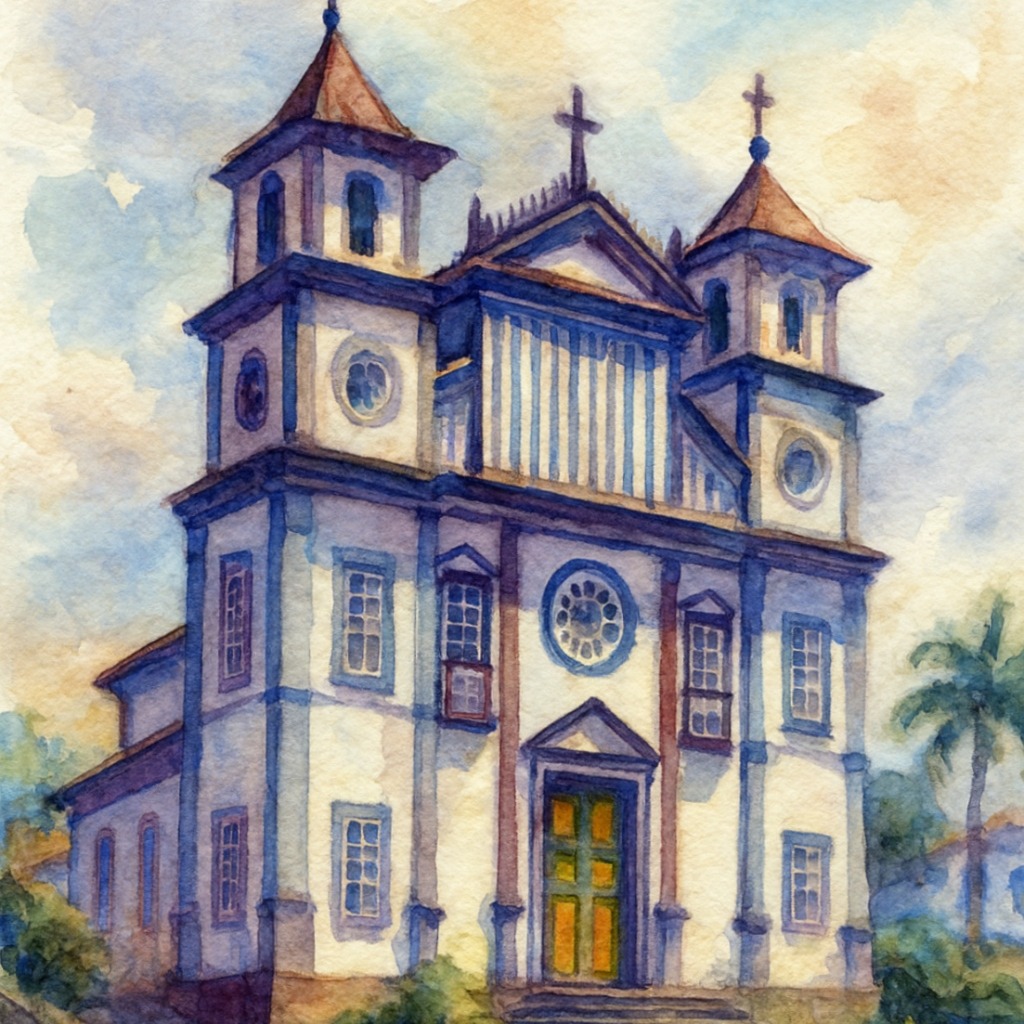 Aquarela Igreja de Datas